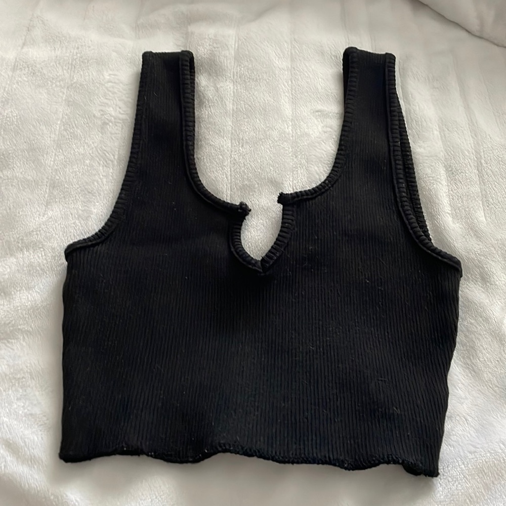 Womens Cotton candy LA ribbed crop top